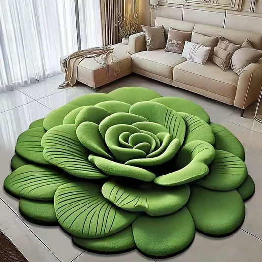 Floral Plush & Diatomaceous Earth Floor Mat