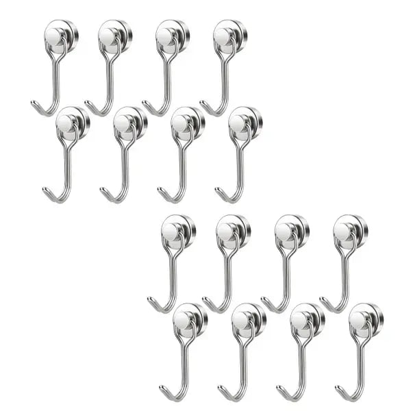 8/16 Pack Swivel Swing Magnetic Hooks 30LBS
