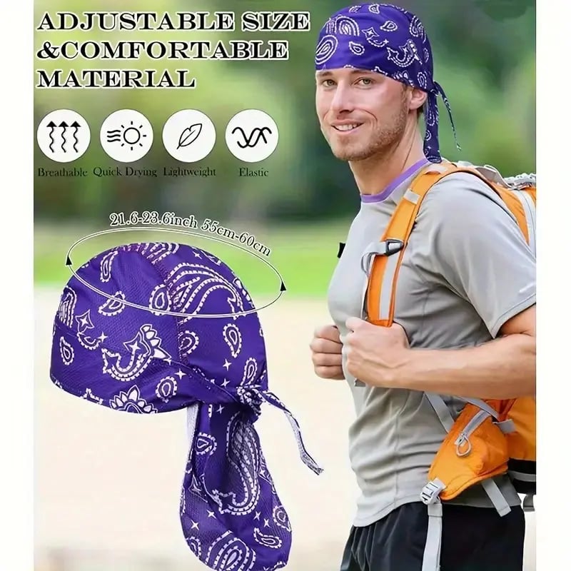 🔥LAST DAY BUY 2 GET 1 FREE🔥Paisley Cooling Headscarf Cap