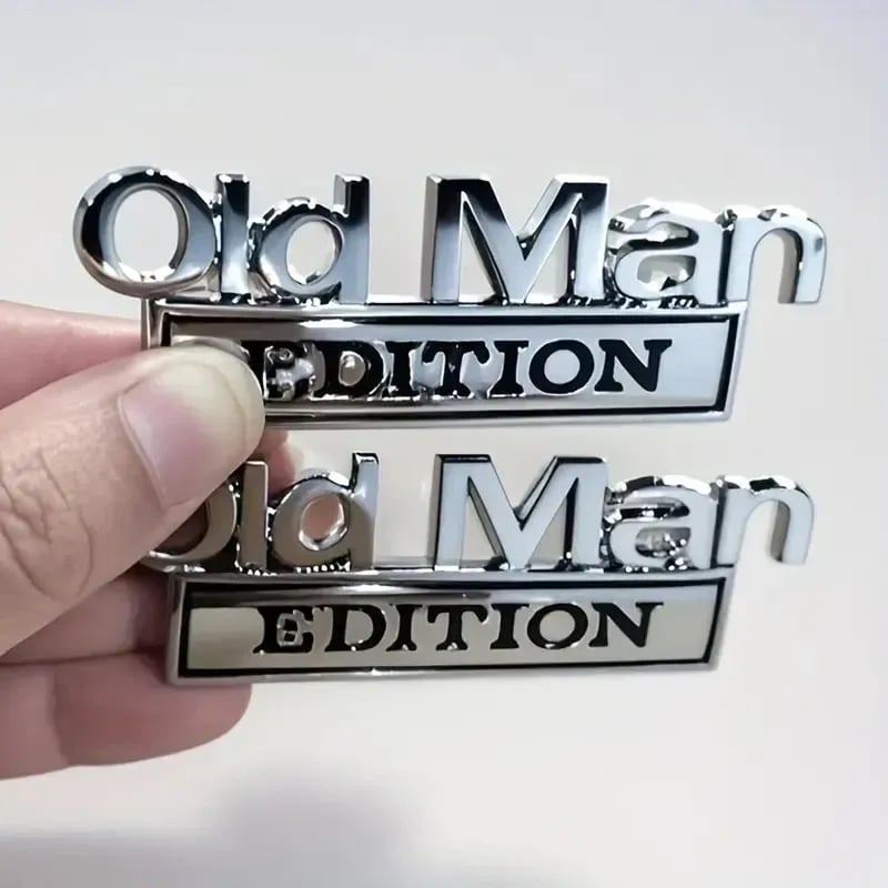 🚗 Old Man Edition Car Emblem🔥