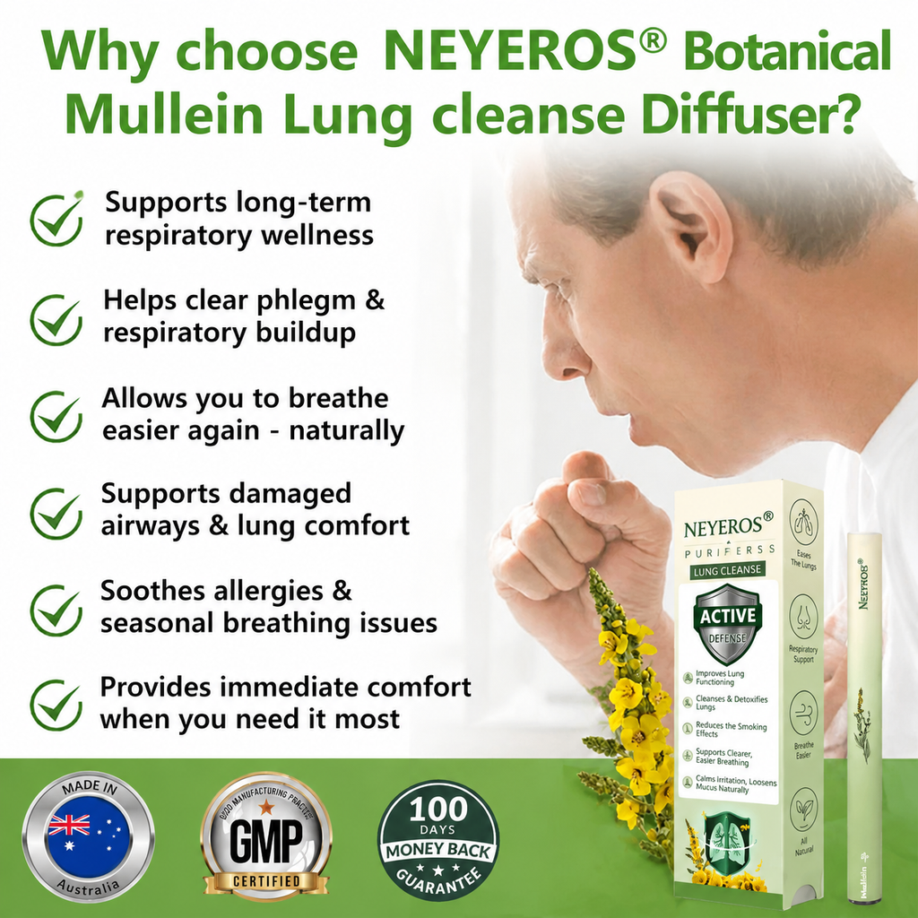 🎐NEYEROS® Botanical Mullein Respiratory Inhaler  Breathe Easier, Feel Clearer & Support Everyday Respiratory Comfort🎗