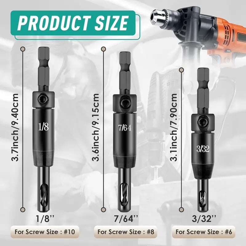 🛠️✨ 2026 Upgraded Self Centering Drill Bit Set (3PCS)