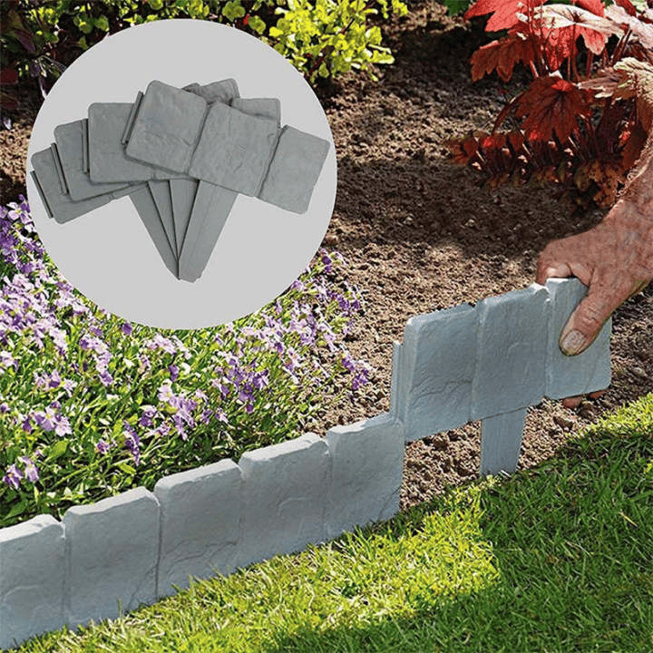 🔥Last Day: 49% OFF🔥Imitation Stone Garden Fence 🪨 | DIY Garden Edging Border 🌻🛠️