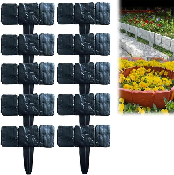 🔥Last Day: 49% OFF🔥Imitation Stone Garden Fence 🪨 | DIY Garden Edging Border 🌻🛠️