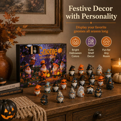 🔥LAST DAY 50% OFF - 24 Days of Halloween Gnome Surprise Figures Advent Calendar Box