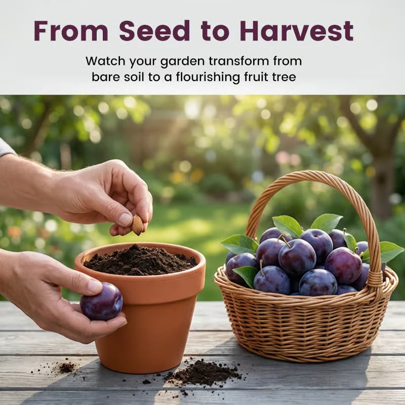 ⏰VIP Shipping Today Only⏰🍑Heirloom Non-GMO Grafted Plum Tree
