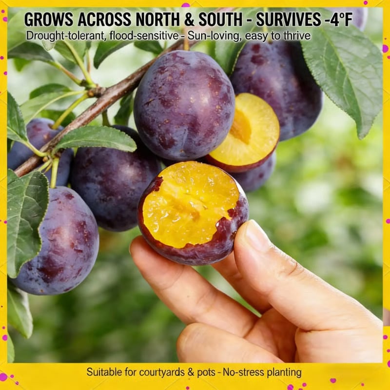 ⏰VIP Shipping Today Only⏰🍑Heirloom Non-GMO Grafted Plum Tree