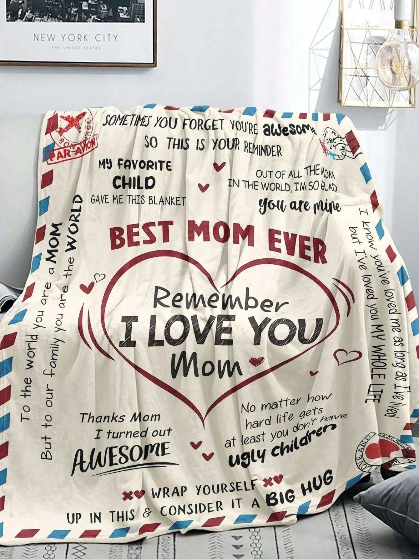 ❤️Letter To Mom Pattern Blanket