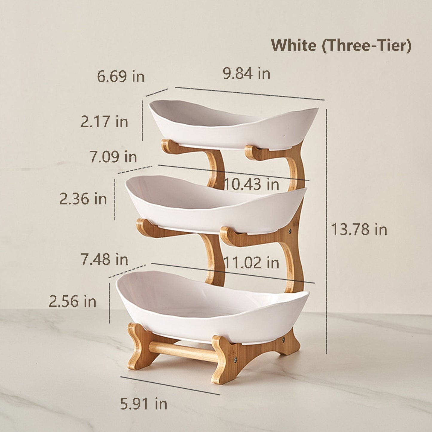 🔥Last Day 50% OFF🍓2-Tier / 3-Tier Fruit Basket, Countertop Fruit Bowl(Includes Stand