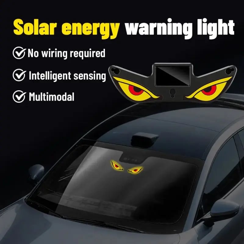 Car Rear Window Dynamic LED Display – Vampire Devil Eye Emoji Panel, Auto Decorative Light