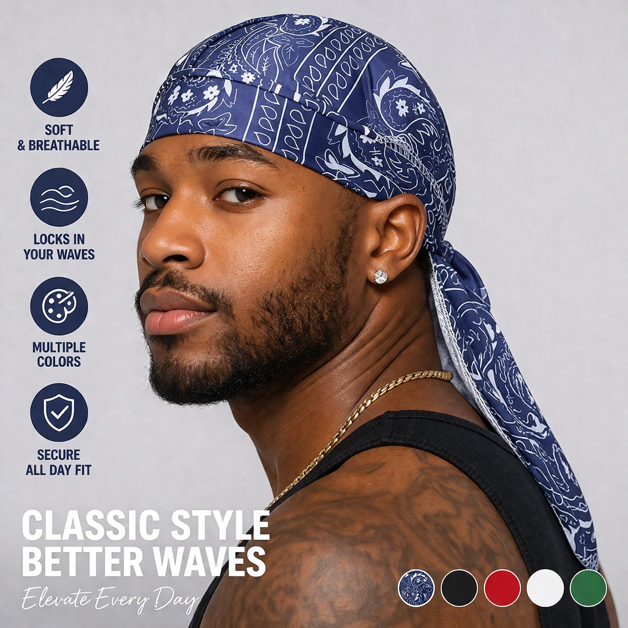 🔥LAST DAY BUY 2 GET 1 FREE🔥Paisley Cooling Headscarf Cap