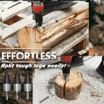 🔥 LAST DAY 49% OFF | Heavy-Duty Firewood Splitting Drill Bit Set - Split Firewood with Less Swinging and Strain💪