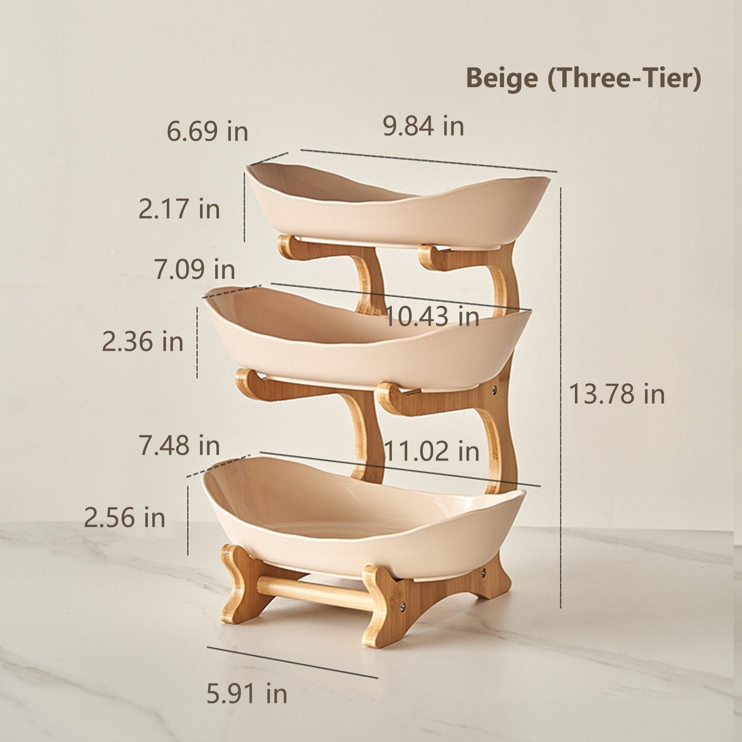 🔥Last Day 50% OFF🍓2-Tier / 3-Tier Fruit Basket, Countertop Fruit Bowl(Includes Stand