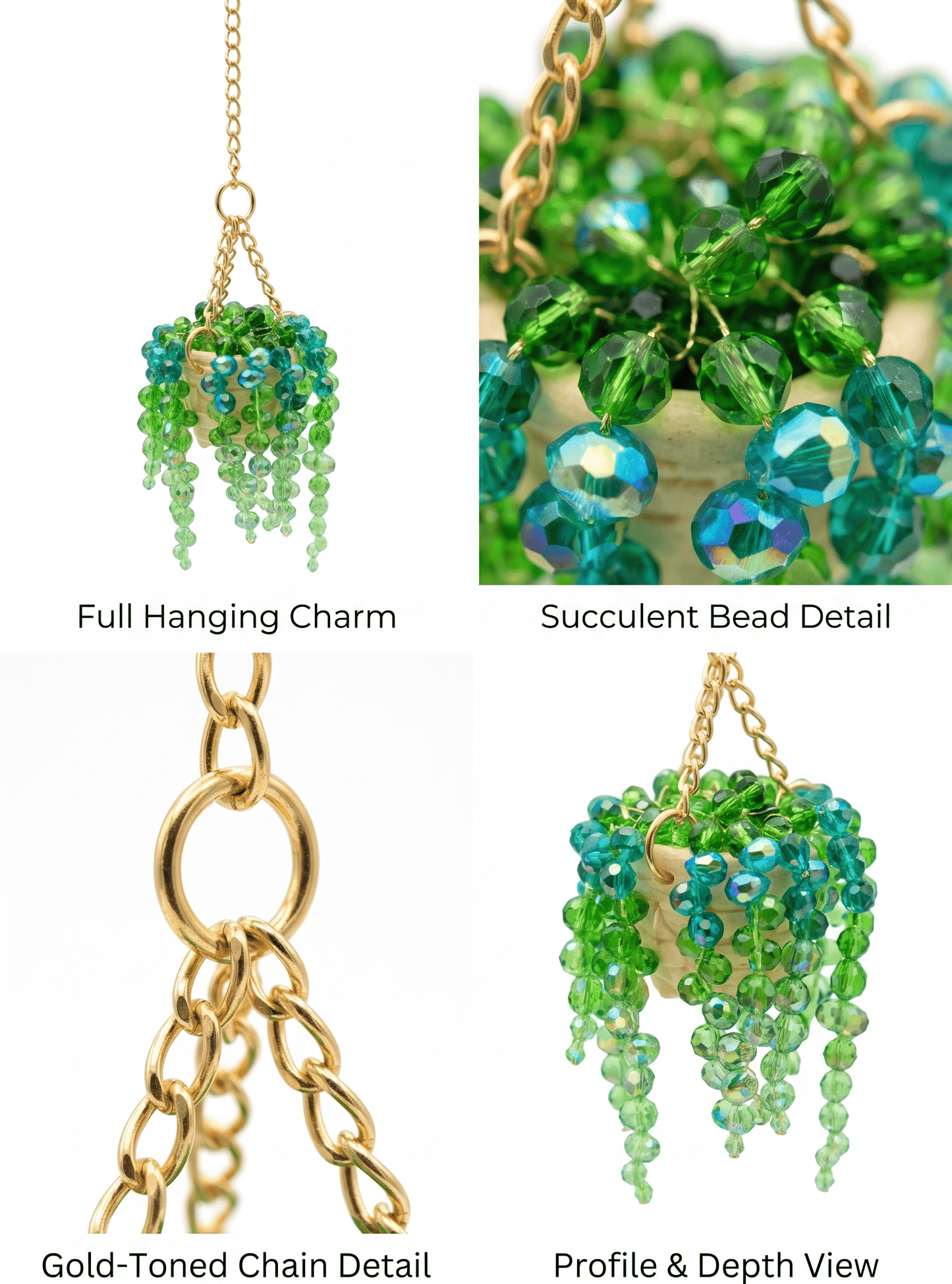 🚗LAST DAY 49%OFF - 🌿Crystal Sun Catcher Succulent Charm – Add Sparkle to Your Car & Space ，A Perfect Gift for Car & Home Lovers