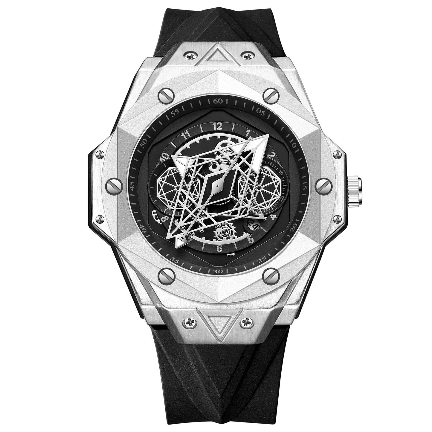 Men's watch without hands, black hole technology sense, luminous and waterproof