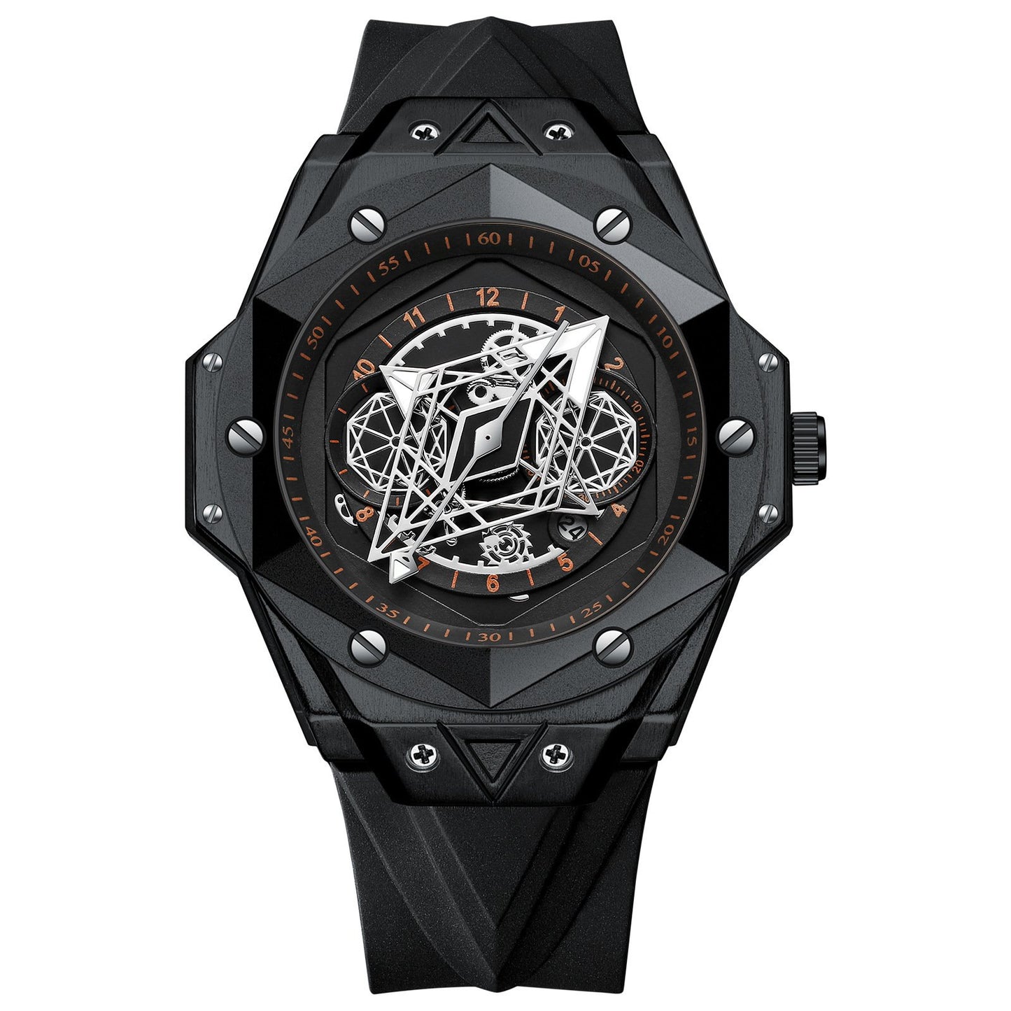 Men's watch without hands, black hole technology sense, luminous and waterproof
