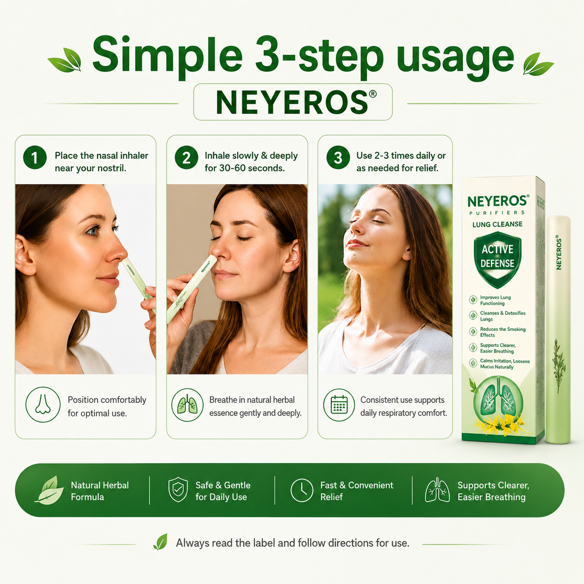 🎐NEYEROS® Botanical Mullein Respiratory Inhaler  Breathe Easier, Feel Clearer & Support Everyday Respiratory Comfort🎗