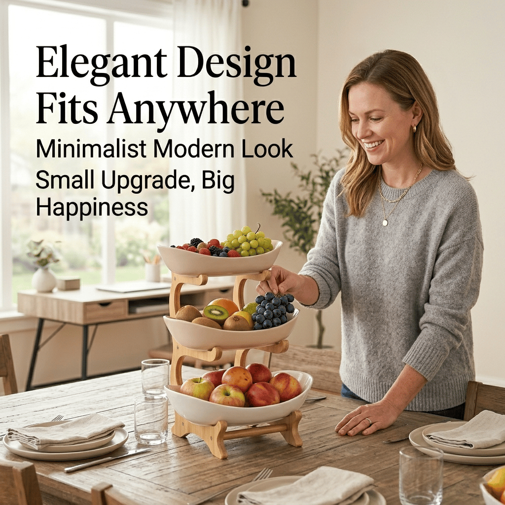 🔥Last Day 50% OFF🍓2-Tier / 3-Tier Fruit Basket, Countertop Fruit Bowl(Includes Stand