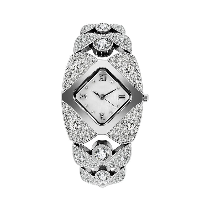 Women's Retro Quartz Watch with Sparkling Rhinestones