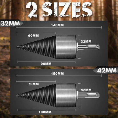 🔥 LAST DAY 49% OFF | Heavy-Duty Firewood Splitting Drill Bit Set - Split Firewood with Less Swinging and Strain💪