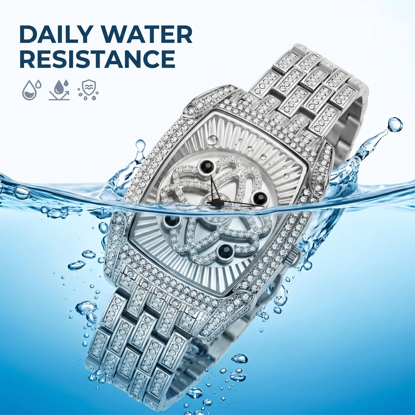 Women’s Rotating Crystal Dial Fashion Watch-Enhance Your Luck