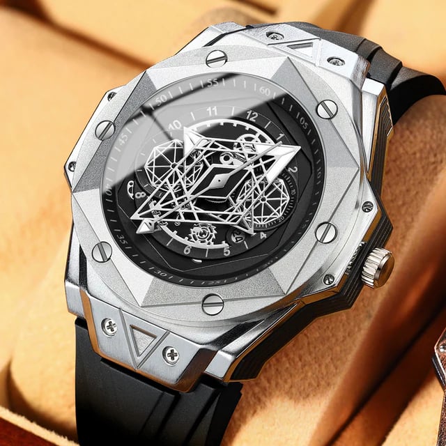 Men's watch without hands, black hole technology sense, luminous and waterproof