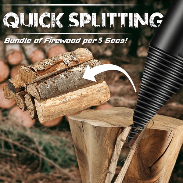 🔥 LAST DAY 49% OFF | Heavy-Duty Firewood Splitting Drill Bit Set - Split Firewood with Less Swinging and Strain💪