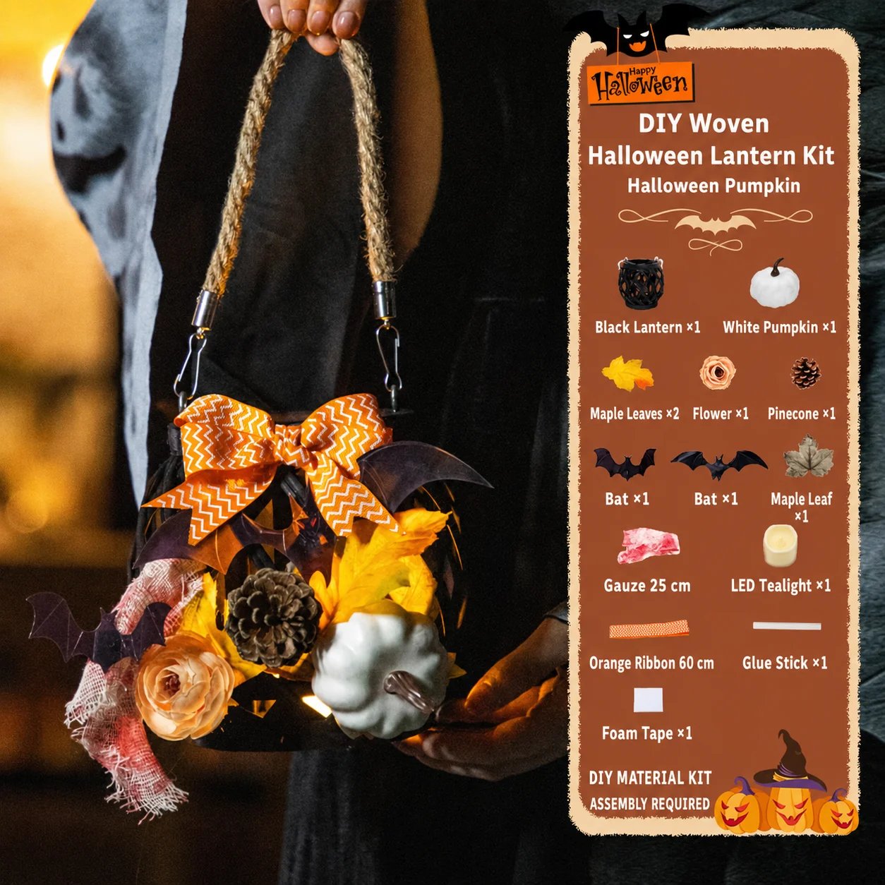 🎃DIY Light-Up Halloween Trick-or-Treat Basket Kit👻 Let Kids Create the Basket They’ll Proudly Carry on Halloween Night! ✨
