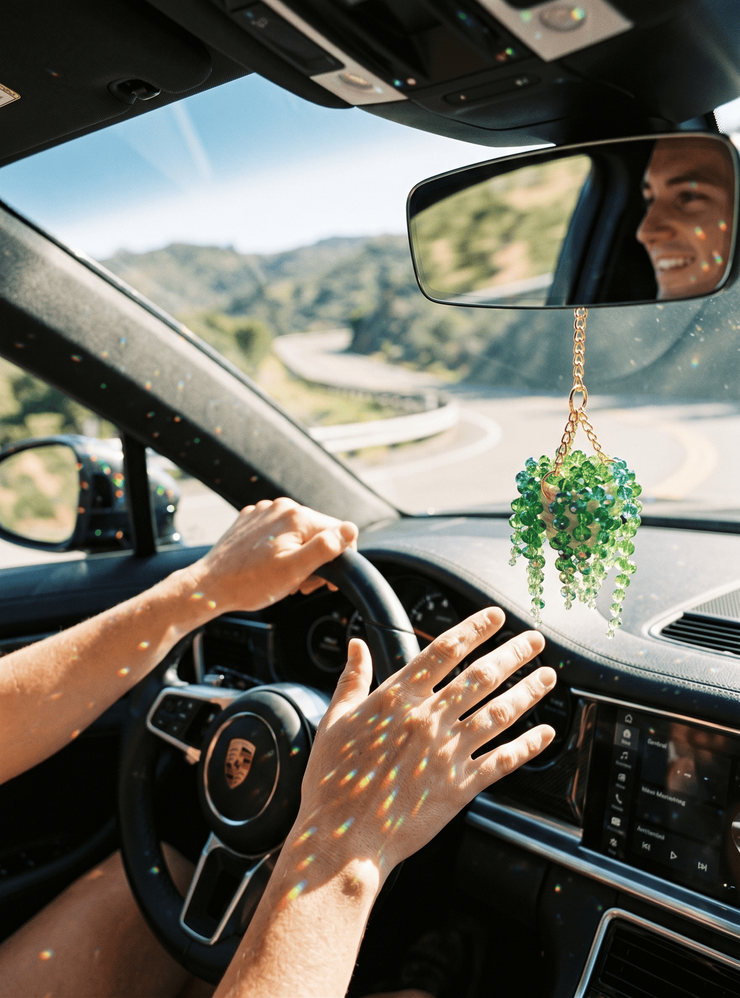 🚗LAST DAY 49%OFF - 🌿Crystal Sun Catcher Succulent Charm – Add Sparkle to Your Car & Space ，A Perfect Gift for Car & Home Lovers