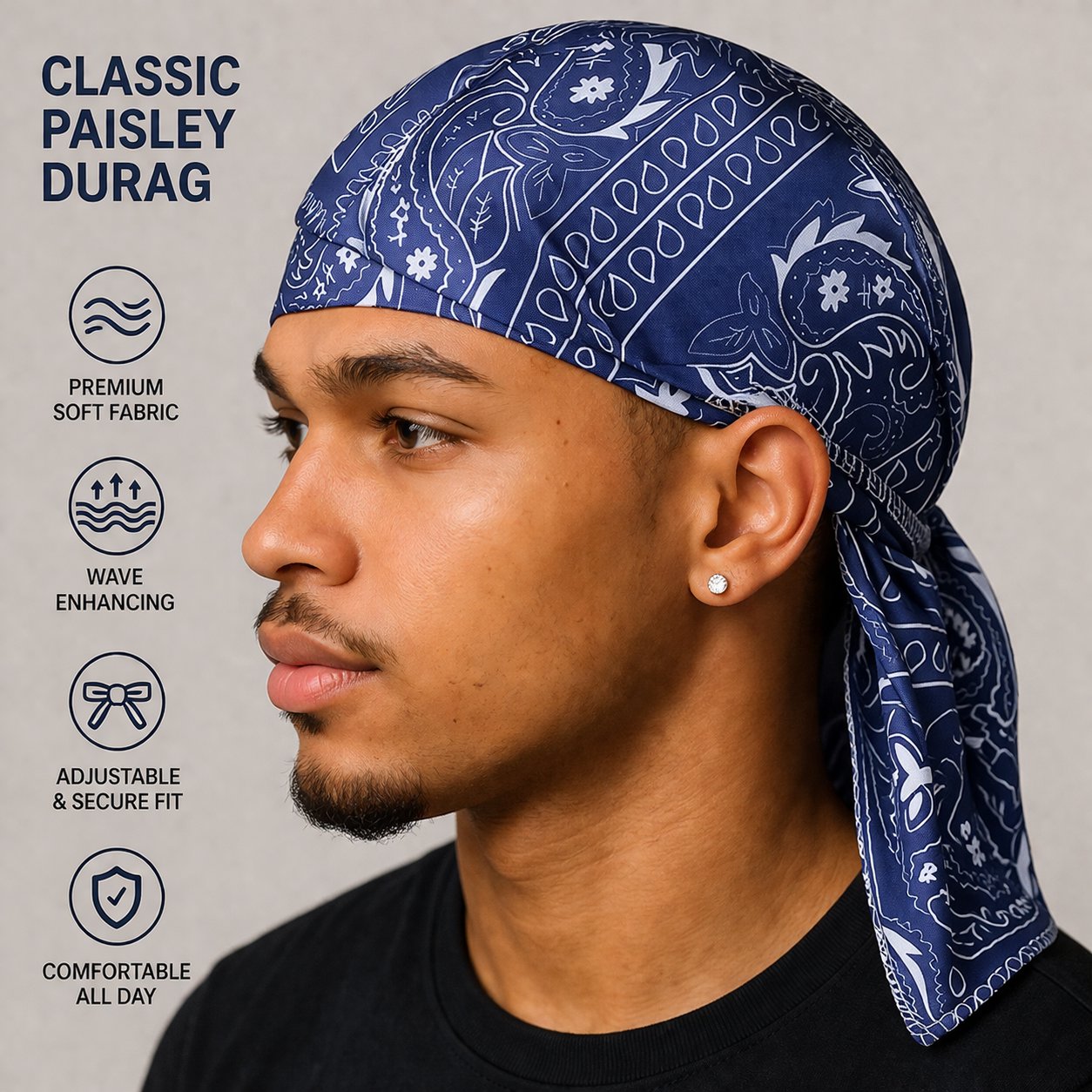 🔥LAST DAY BUY 2 GET 1 FREE🔥Paisley Cooling Headscarf Cap