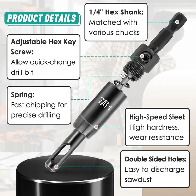 🛠️✨ 2026 Upgraded Self Centering Drill Bit Set (3PCS)