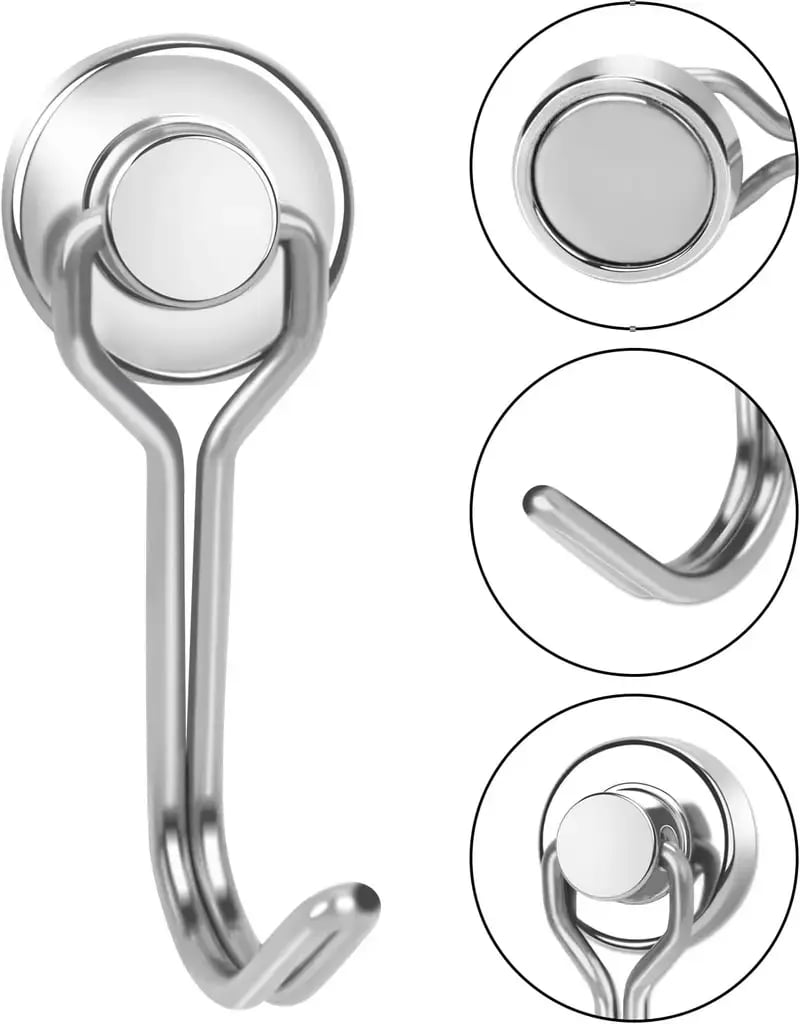 8/16 Pack Swivel Swing Magnetic Hooks 30LBS