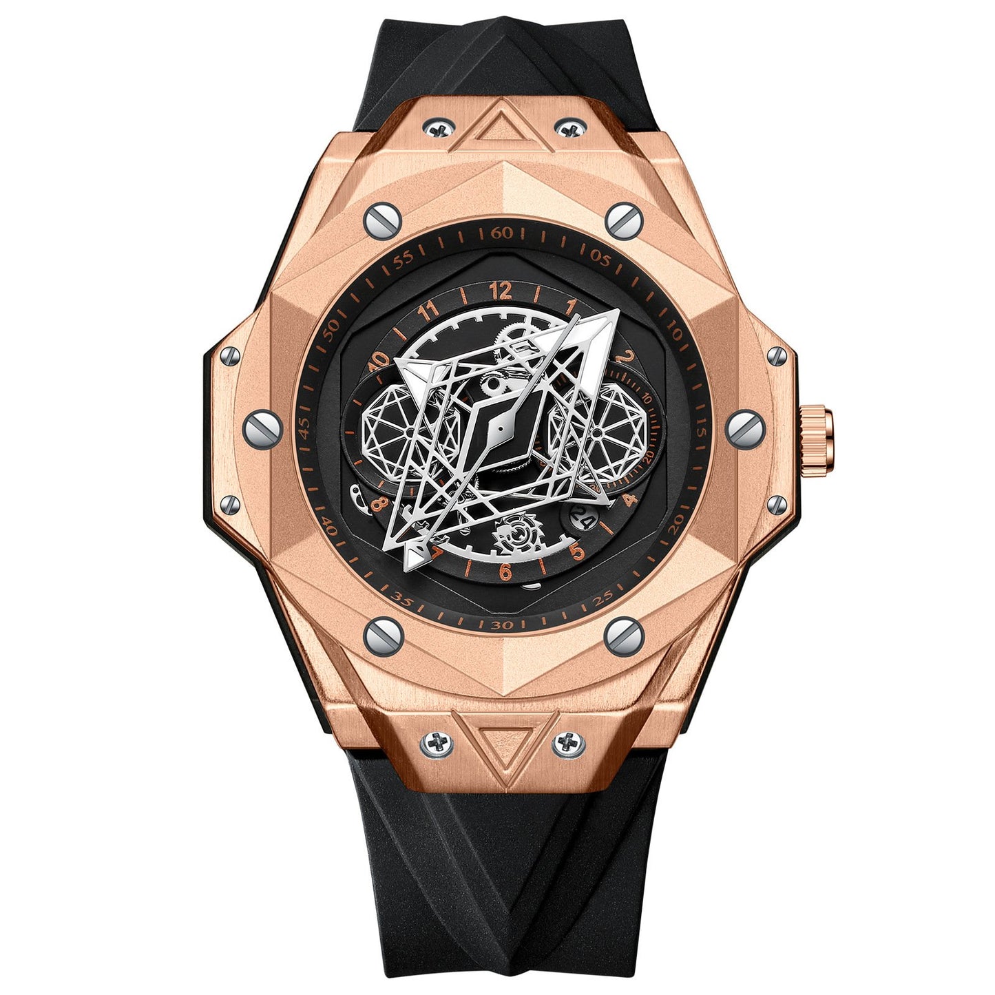 Men's watch without hands, black hole technology sense, luminous and waterproof