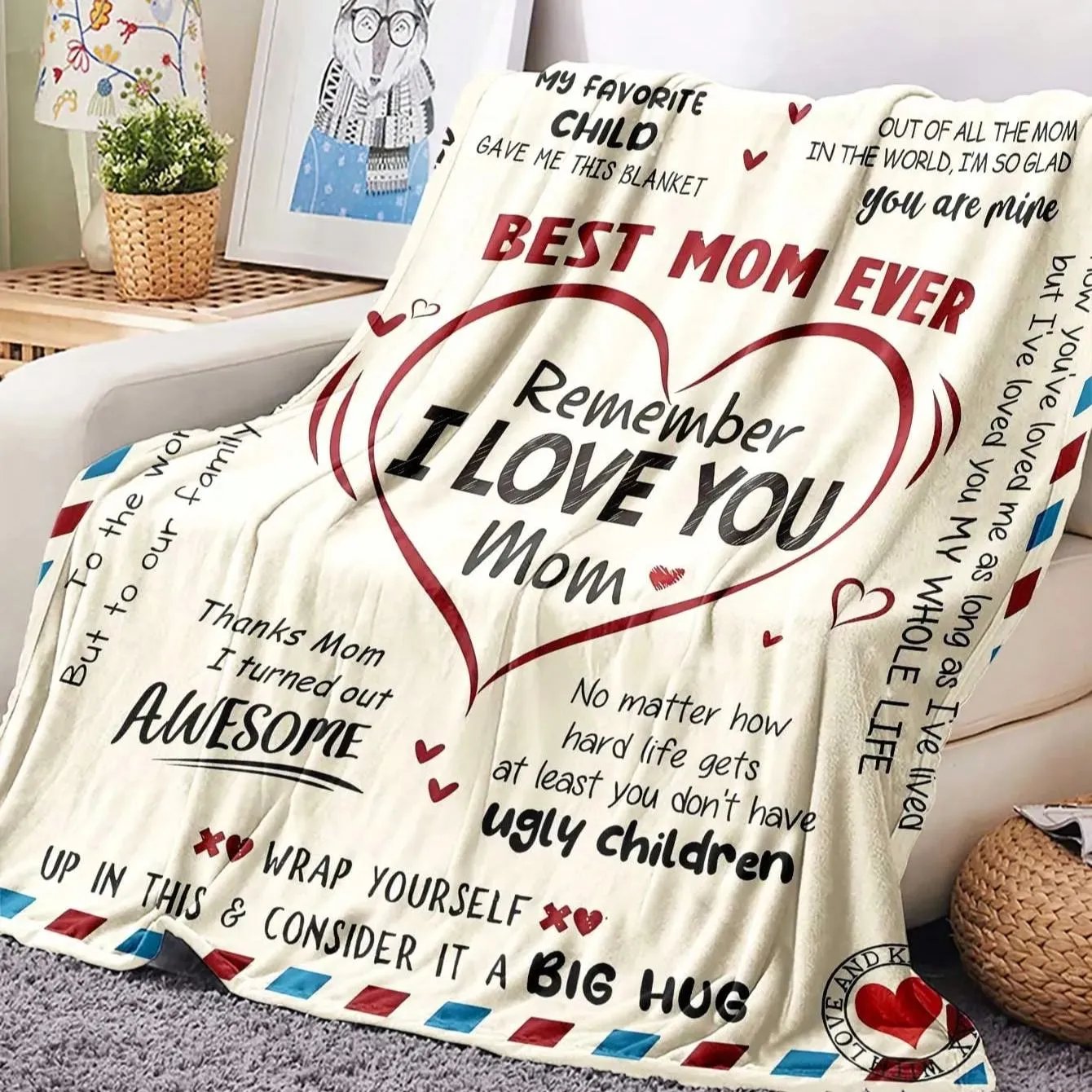 ❤️Letter To Mom Pattern Blanket
