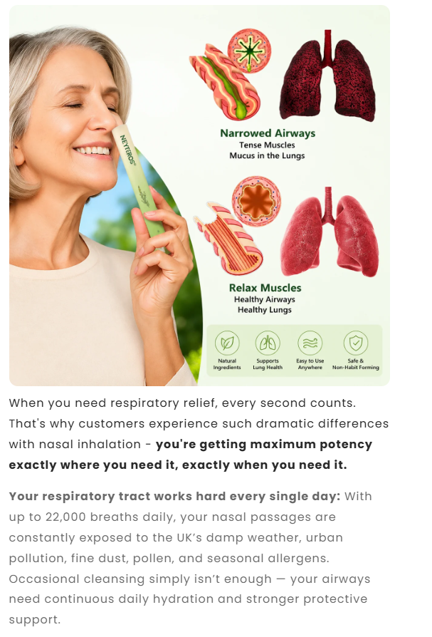 🎐NEYEROS® Botanical Mullein Respiratory Inhaler  Breathe Easier, Feel Clearer & Support Everyday Respiratory Comfort🎗